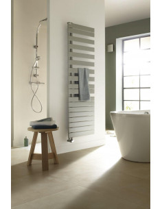 Radiateur sèche-serviettes Fassane Spa Asym eau chaude droite 594 W H 1183 L 550 mm racc 5570 Blanc ACOVA FR118-055 2