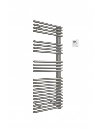 Radiateur sèche-serviettes Cala Asymétrique électrique droite cde RF 500 W H 1186 L 496 mm, Couleur ACOVA TLNR-050-50 GFC