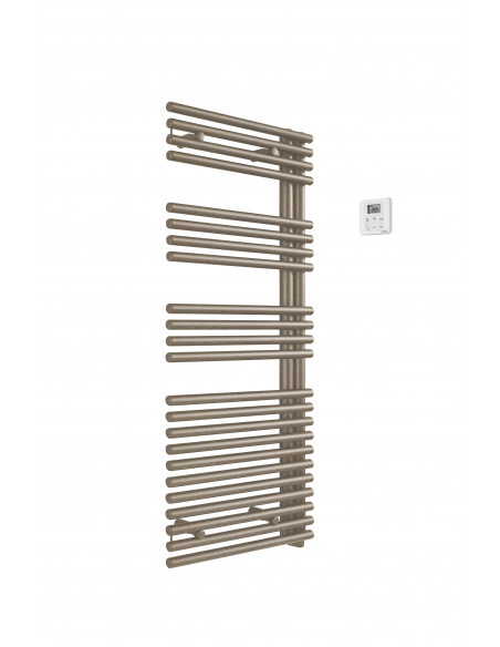 Radiateur sèche-serviettes Cala Asymétrique électrique droite cde RF 500 W H 1186 L 496 mm, Couleur ACOVA TLNR-050-50 GFC