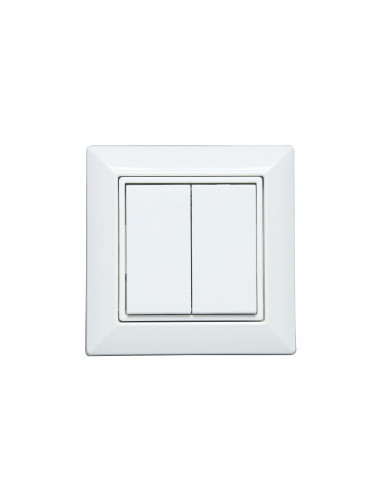 Bouton poussoir 2 ou 4 canaux blanc montage mural 418247 FINDER 013B9