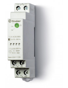 INTERRUPTEUR CREPUSCULAIRE 1NO 16A 110A 24V AC/DC FAIBLE LARGEUR : 17,5MM TEMPORISATION COURTES ALLUMAGE 1S/6S FINDER 362588 2