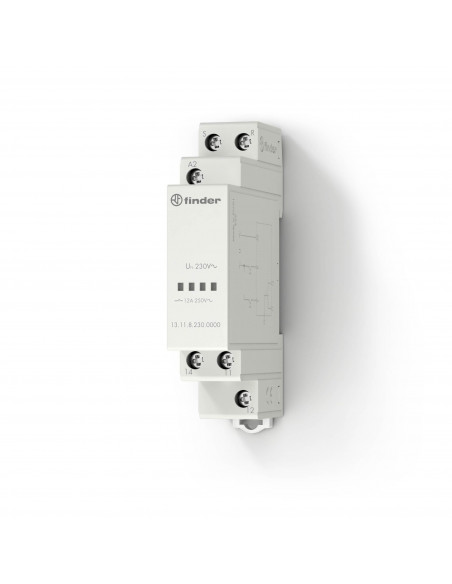 RELAIS BISTABLE MODULAIRE 230VAC 1 INVERSEUR 12A MONTAGE RAIL 35MM AVEC COMMANDE SET ET RESET FINDER 372860