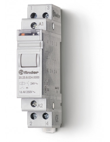 TELERUPTEUR MODULAIRE 12VAC 1NO+1NC 16A FINDER 237015