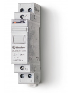 TELERUPTEUR MODULAIRE 12VDC 1NO+1NC 16A FINDER 237183 2
