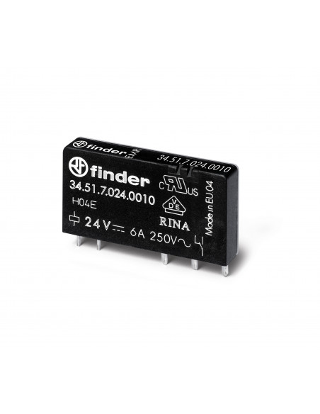 RELAIS CIRCUIT IMPRIME 1RT 6A 12VDC AGNI EPAISSEUR 5mm FINDER 197951