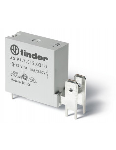 RELAIS CIRCUIT IMPRIME INTERVALLE 3MM 1NO 16A 24VDC SENSIBLE 125° CONNEXION PAR FASTON 250 RT II AGNI FINDER 299792 2