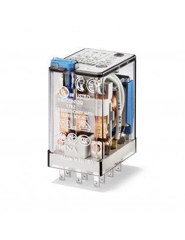 RELAIS EMBROCHABLE 3RT 10A 12VDC BOUTON TEST FINDER 031521