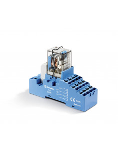 INTERFACE MODULAIRE 4RT 7A 230VAC ETRIER METALLIQUE MONTAGE RAIL 35 MM BORNES PUSH IN FINDER 403595