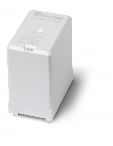 RELAIS DE PUISSANCE CIRCUIT IMPRIME 2NO 50A SOUS 400VAC 12VDC INTERVALLE ? 5,2MM FINDER 388311