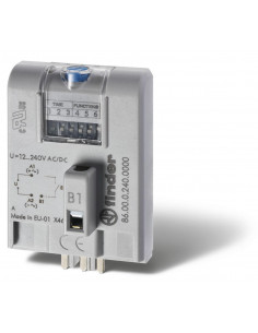 MODULE DE TEMPORISATION MULTIFONCTION EMBROCHABLE SUR SUPPORT 12…240VAC/DC 0,05S A 100H FINDER 276328