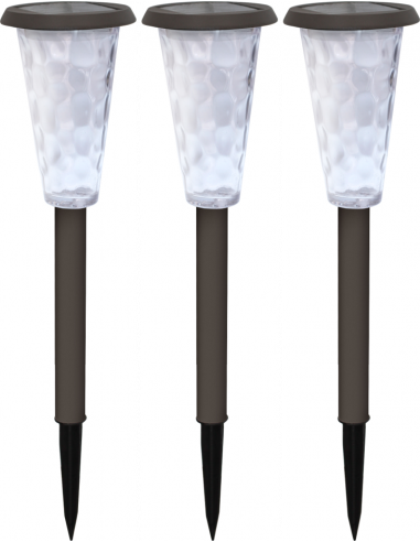 Lot de 3 balises solaires Groom WATT & HOME 401271