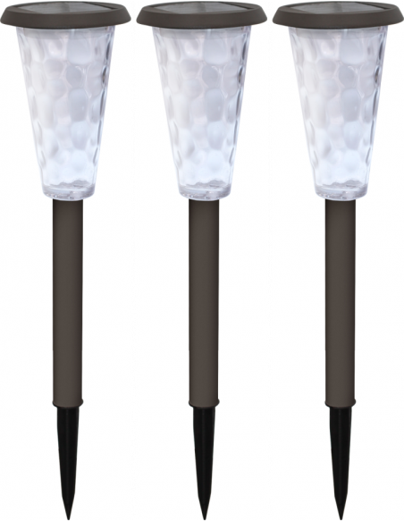 Lot de 3 balises solaires Groom WATT & HOME 401271