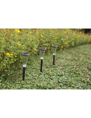 Lot de 3 balises solaires Groom WATT & HOME 401271