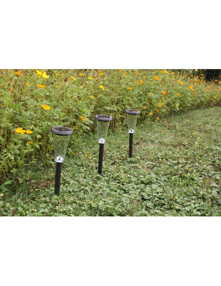 Lot de 3 balises solaires Groom WATT & HOME 401271