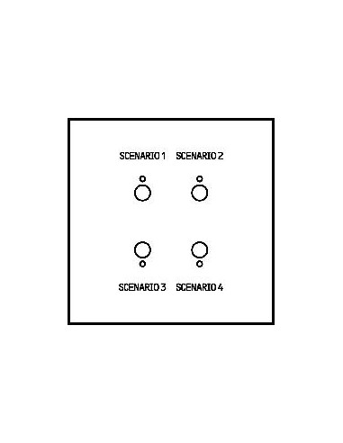 Commande 4 scénarios noir mat Art d'Arnould 67888