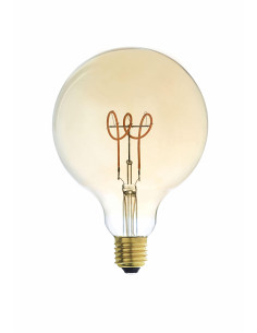 Lampe déco globe E27 LED 3,5W 2200K 130lm, Cl.énerg.A, 25000H, dimmable, ambrée ARIC 20021