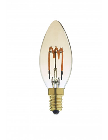 Lampe déco flamme E14 LED 2,5W 2200K 75lm, Cl.énerg.A, 25000H, dimmable, ambrée ARIC 20023