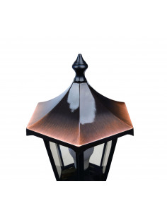 MONACO Borne Ext. IP43 IK02, cuivré, E27 100W max., lampe non incl., haut.53cm ARIC 3045