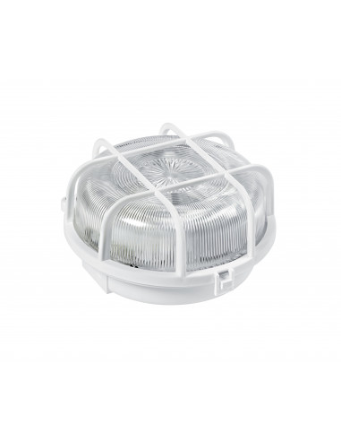 ECO Hublot Ext. IP44 IK02, rond, blanc, E27 100W max., lpe non incl. ARIC 3637