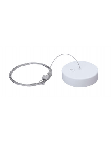 Kit de suspension pour LEXA : patère acier blanc et filin acier ARIC 50011