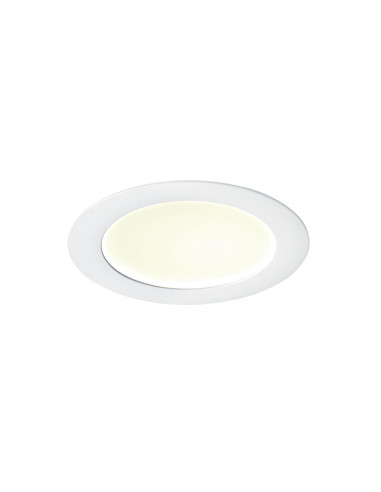 FLAT LED Downlight plat, rond, fixe, blanc, 110°, LED intég. 20W 3000K 1550lm ARIC 50105