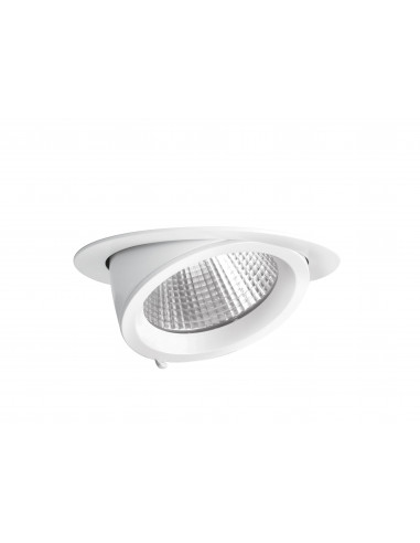 RANDY 4 Downlight rond, orientable, blanc, 70°, LED intég 38W 4000K 4000lm ARIC 50193