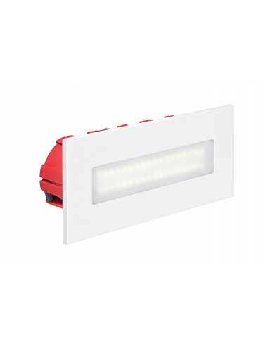BALIZ 3 Encastré Mur rectang., fixe, blanc, LED intég. 2,76W 4200K 222lm ARIC 50266