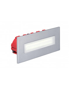 BALIZ 3 Encastré Mur rectangulaire fixe gris LED intégrée 3,8W 4000K 120lm ARIC 50268