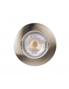 Spot K8 Encastré basculant 20° nickel Led intégrée 8 Watts 3000K 680lm UGR 22 dimmable ARIC 50536
