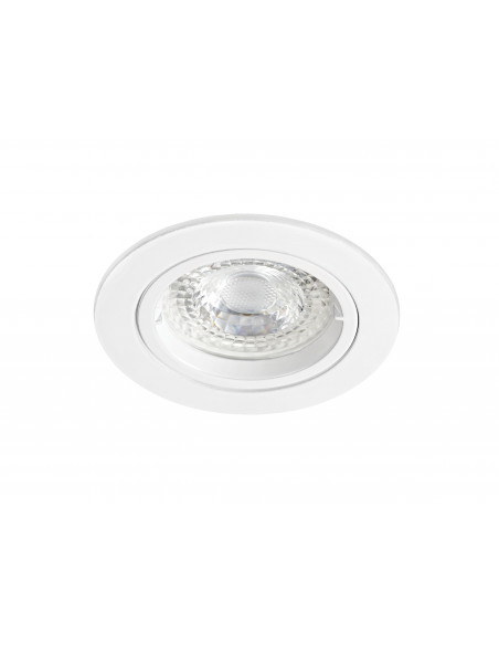 SPEED 50 -Enc. rond, fixe, GU5,3, blanc, IP20 a/lpe LED 6W 3000K 460lm incl. ARIC 51115