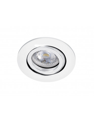 TIPO Enc. GU10, rond, blanc, a/lpe LED 4,5W 4000K 390lm, dimmable par inter ARIC 51145
