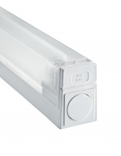 B.85C 01- Réglette S19 IP24 Vol.2 a/inter a/lpe LED 6W 2700K 600lm incl., claire ARIC 53021 2