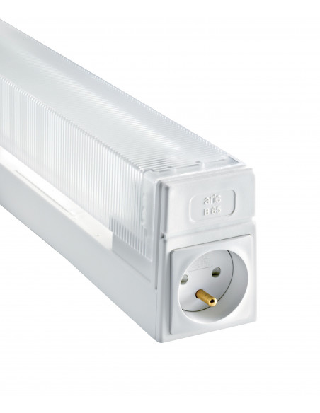 B.85C 17-Réglette S19 IP21 H.Vol a/inter+P a/lpe LED 6W 2700K 600lm incl, claire ARIC 53022