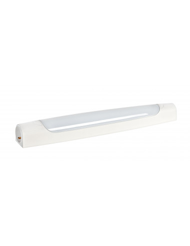 MAUD ASY -Réglette IP20/21 IK07 H.Vol. a/PC+inter LED intég. 8W 4000K 800lm,blc ARIC 53026