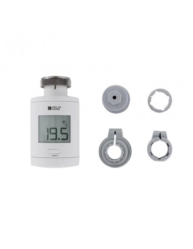 Tête Thermostatique Intelligente radiateur eau chaude connectique M30x1.5 4 adaptateurs TRV1.0 ADAPT DELTA DORE 6050649