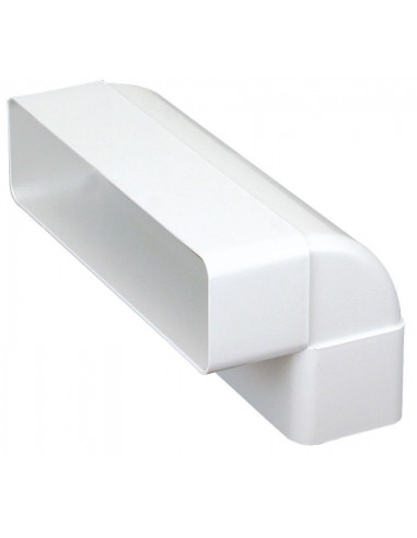 Cv 55 X 220 Coude Vertical 90° Rectangulaire Plastique Rigide Section 55 X 220 ATLANTIC 460009