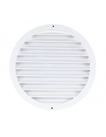 Gac M160 Grille Extérieure Alu Circulaire D.160 Blanc ATLANTIC 536012