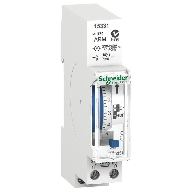 Acti9 IHH inter. horaire électroméca. 7J 1 canal réserve de marche 100h SCHNEIDER 15331