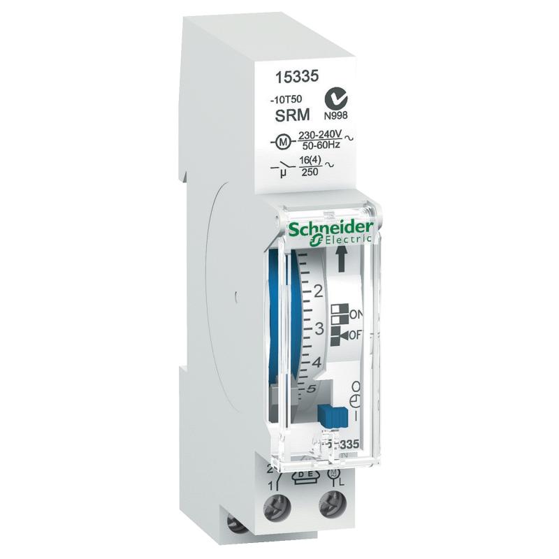 Acti9 IH inter. horaire électroméca. 24H 1 canal sans réserve de marche SCHNEIDER 15335