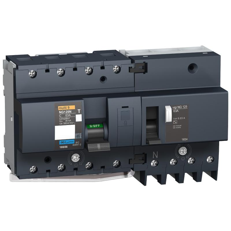 Acti9 NG125N disjoncteur modulaire 4P 63A courbe C SCHNEIDER 18656