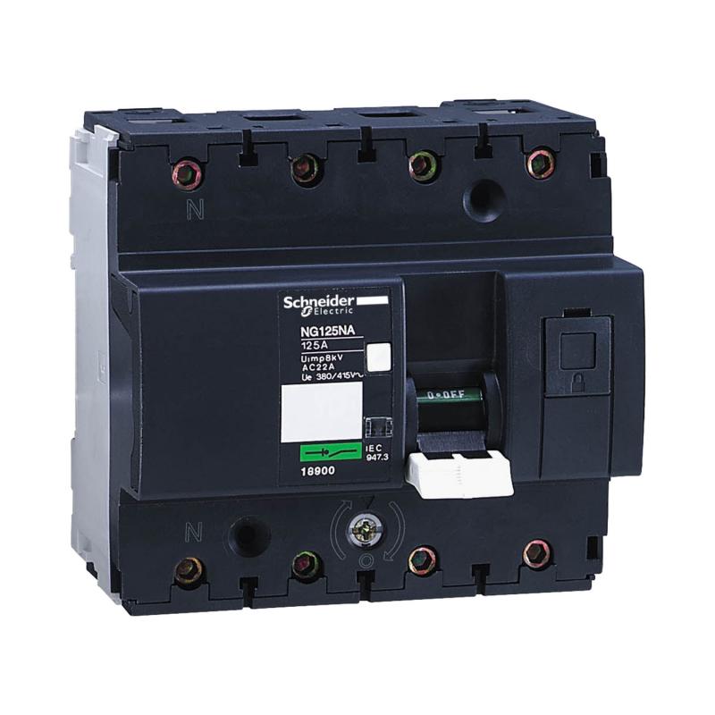 Acti9 interrupteur-sectionneur NG125NA 4P 125A largeur 12 pas de 9 mm SCHNEIDER 18900