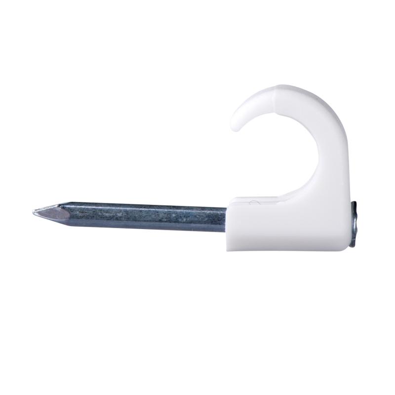 Mureva Fix Clip à clou pour câble diam. 7-10mm clou diam. 2-L25mm blanc RAL9010 SCHNEIDER 2032011
