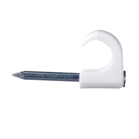 Mureva Fix Clip à clou pour câble diam. 7-10mm clou diam. 2-L25mm blanc RAL9010 SCHNEIDER 2032011