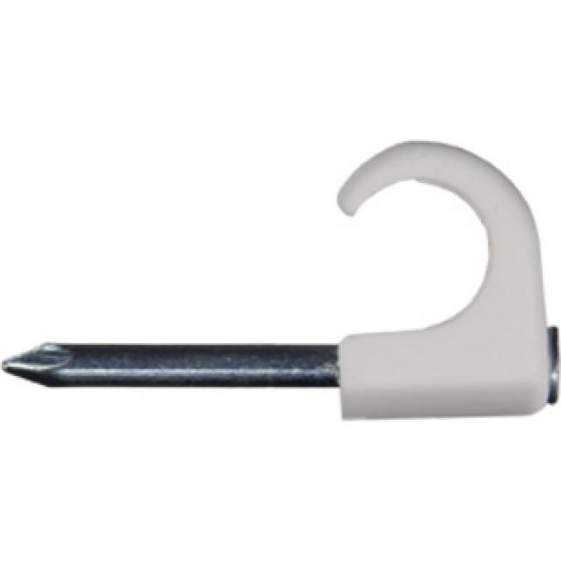 Mureva Fix Clip à clou pour câble diam. 7-10mm clou diam. 2-L25mm blanc RAL9010 SCHNEIDER 2032011