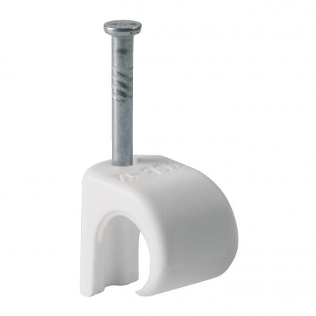 Mureva Fix Clip à clou pour câble diam. 8-12mm clou diam. 2-L30mm blanc RAL9010 SCHNEIDER 2041200