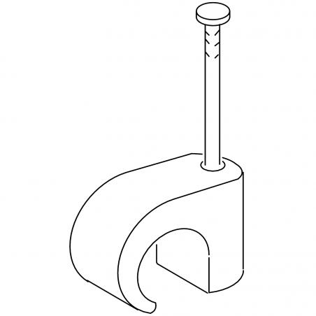 Mureva Fix Clip à clou conduit diam. 18-22mm clou diam. 2,5-L45mm gris SCHNEIDER 2060028