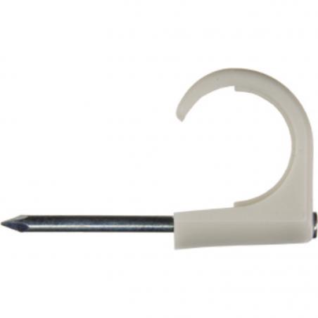 Mureva Fix Clip à clou conduit diam. 18-22mm clou diam. 2,5-L45mm gris SCHNEIDER 2060028