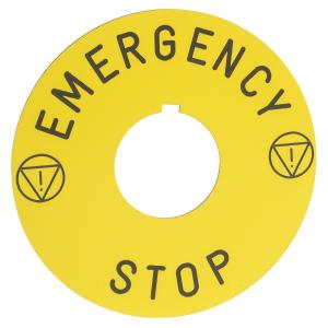 Harmony 9001K étiquette diam. 30 diam. 90 mm EMERGENCY STOP SCHNEIDER 9001KN8330 2