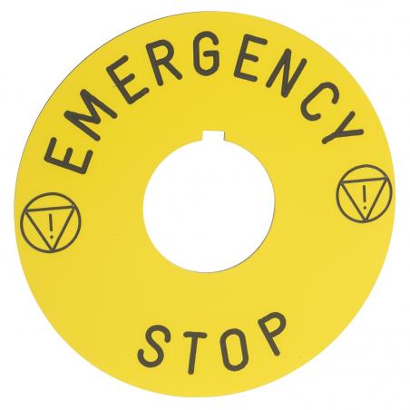 Harmony 9001K étiquette diam. 30 diam. 90 mm EMERGENCY STOP SCHNEIDER 9001KN8330