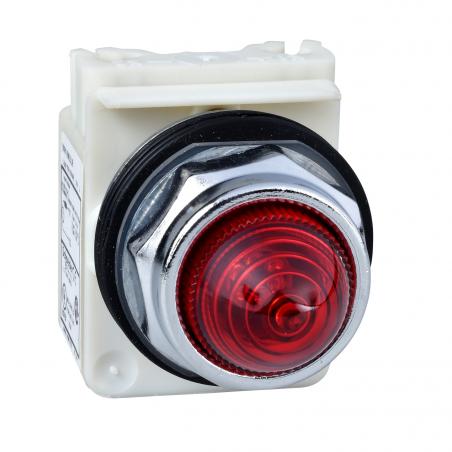 Harmony 9001K voyant octogonal diam. 30 IP66 rouge lampe BA9s 120V -borne SCHNEIDER 9001KP1R9